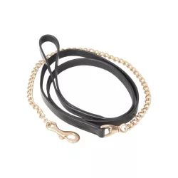 Longe-de-présentation-cuir-chainette