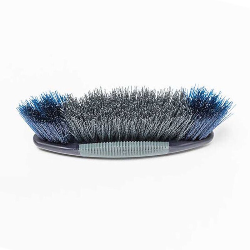 Brosse équestre Ancienne Salmon Products – Cuir, Corps, Poils Purs, Angleterre, Vintage