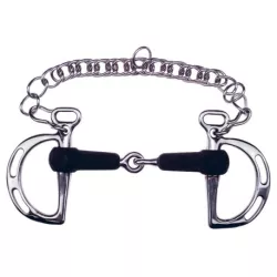 Mors espagnol caoutchouc à passes