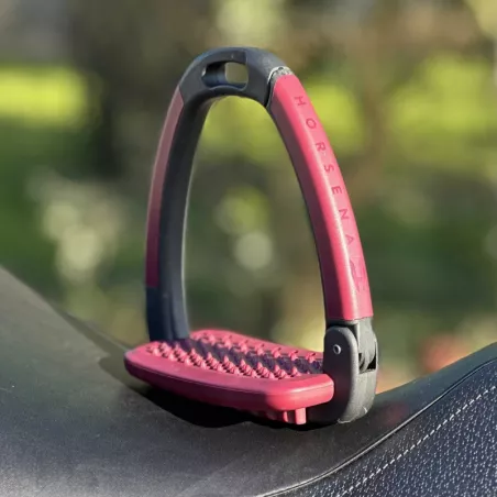 Etriers de sécurité Horsena Swap 2.0-rose